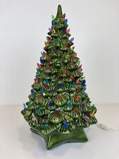 Stunning Vintage Ceramic 19 Inch Christmas Tree With Music Box Beautiful picture