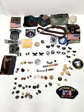 Lot Of U.S. Military Patches Insignias Buttons Various Eras, Ranks & Branches picture