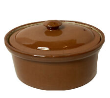 Weller Vintage Stoneware Pottery With Lid MCM Glazed Brown Dish Oval  picture