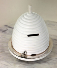Christofle Beebee Money Box Wooden Beehive with Silver Plated Bee & Base picture