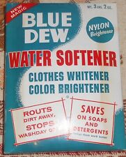 Vintage Blue Dew Water Softener Powder 3 pound unopened box picture
