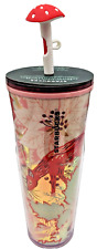 Starbucks 2022 Enchanted Forest Mushroom Straw Topper Cup Tumbler NEW 24oz Venti picture