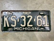 1946 Michigan License Plate # KS-32-61 ( Ottawa  County ) picture