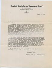 1943 Freehold First Squad Solicitation Letter Mailing Envelope Return Envelope picture