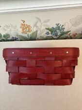 Longaberger RARE 2012 WOVEN BOLD RED SM. BERRY BASKT/PROTECTOR BRAND NEW/TAGS picture