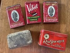 Three tobacco tins, Velvet, Prince Albert, 2 Tea Tins,  Ridgeways,  Maryland Cup picture