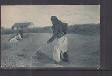 PALESTINE, ISRAEL, JUDAICA, MEN SORTING WHEAT, 1921 ppc unused picture