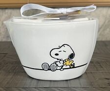 Rae Dunn X Peanuts Snoopy & Woodstock Etched Ceramic Measuring Cup Set Set Of 4 picture