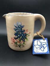 Yesteryears Marshall Texas Pottery Creamer Floral Spongeware Hand Turned picture