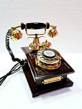 Beautiful Wooden Vintage Nautical Solid Victorian Brass Rotary Dial Work picture