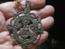AWESOME  ANTIQUE SPANISH MEDAL STERLING SILVER  - VIRGIN OF NIEVA 17 CENTURY  picture