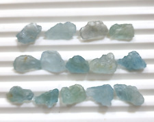 Amazing Blue Aquamarine Rough 14 Pcs 13-16 mm Size Loose Gemstone For Jewelry picture