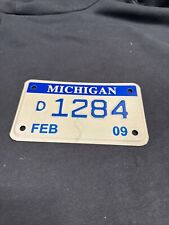 2009 Michigan Motorcycle Dealer License Plate D1284 picture
