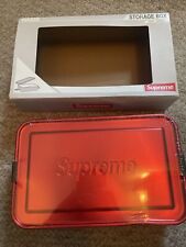 Supreme Sigg Large Metal Box Plus Red SS18 NWOT picture