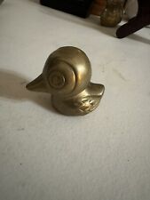 Brass Baby Duck Decor Paperweight 3” picture
