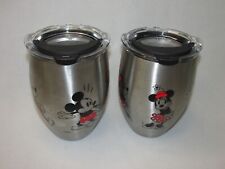 Very Rare Mickey & Minnie Mouse Tumblers * Tervis Stainless Steel * 12 Ounce picture