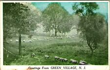 C.1920'S VINTAGE POSTCARD - GREETINGS FROM GREEN VILLAGE, NEW JERSEY picture