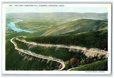 c1930's Aerial View Of The Loop Lewiston Hill Highway Lewiston Idaho ID Postcard picture