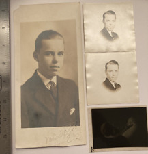 Vintage 1920's to 1930's Portrait Photos of Young Man, + 1 Negative-Chicago-B2BC picture