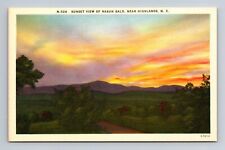 Sunset View of Rabun Bald Near Highlands North Carolina Postcard picture