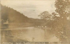 RPPC Postcard Along The Canal Cuddebackville NY C.A.K. 166 West Brookville DPO 1 picture
