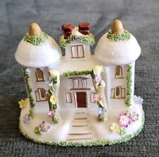 COALPORT COTTAGES ~ Made In England *TWIN TOWERS* Vintage 1964 Bone China picture