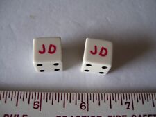 Pair of Very Rare Jack Daniels Initial Spot Dice Hard to fine Dados Man Cave  picture