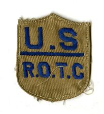 US ROTC Medium Blue Thread on Khaki Twill WWII Vintage picture