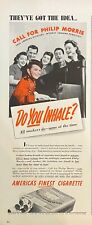 Rare 1950's Vintage Original Phillip Morris Cigarette AD 