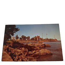 Postcard United States Coast Guard Station Lighthouse Point Chrome Unposted picture