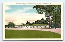 AWENDAW, SC South Carolina ~ EDGEWATER MOTEL & RESTAURANT c1950s  Postcard picture