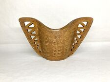 Rare Antique 1900s Hand-Carved Wooden Wedding Cup From Yugoslavia picture