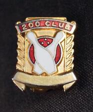 Vintage Bowling 200 Club Enamel Gold Tone Pin Pinback picture