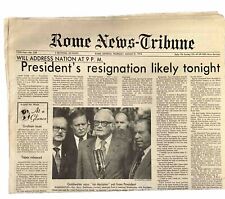 Vintage Newspaper Nixon Resignation Imminent Aug 8, 1974 picture