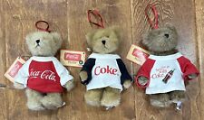 Set Of 3 Coca Cola Plush Boyd’s Bears With Tags 5.5” picture