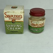 Vintage Shapleigh’s  Shaving Cream 2oz Jar W/Box “Lily Of The Valley” Unopened picture