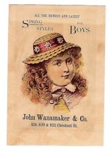 c1880's Trade Card John Wanamaker & Co. Department Store, Chestnut St. picture