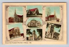 Ottawa Ontario-Canada, Protestant Churches of Ottawa, Antique Vintage Postcard picture