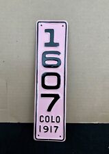 Rare 1917 Colorado Motorcycle License Plate picture