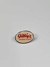 Gilley's Pasadena, Texas Lapel Pin Red Logo on White Oval Country Western Bar picture