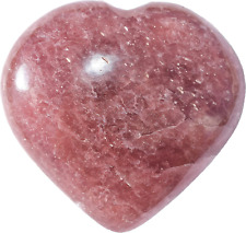 Selenite Charged Hand-Carved Natural Gemstone Crystal Pocket Puffy Heart/Palm He picture