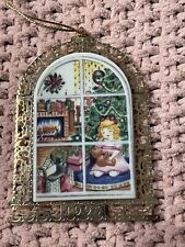 Lennox 1995 Christmas Ornament- Santa And Little Girl In Window picture