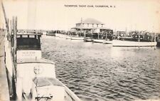 Yacht Club Tuckerton New Jersey NJ Boats Dock c1940 Postcard picture