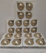 Vintage Lot of 20 USA Mercury Glass Gold Ball Christmas Tree Ornaments 3