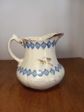 Late 19th Century Antique Willets Mfg. Co. Ironstone Pitcher Flow Blue  picture
