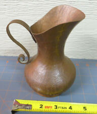 Copper Pitcher small decoration old estate find unique cute gift MCM old YE picture