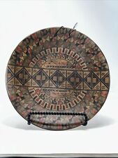 Pisac Cusco Peru Terracotta Art Pottery Plate 10” Hand Painted picture