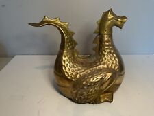 VINTAGE 1982 GATES GENERAL PUFF THE MAGIC DRAGON BRASS WOOD STOVE HUMIDIFIER picture