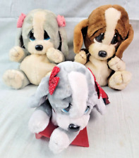 VINTAGE LOT 3 APPLAUSE PLUSH SAD SAM & HONEY HAND PUPPETS & SMALL HONEY ON SLED picture