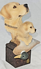 Mill Creek Studios Duck & Cover 38120 Yellow Labs Statue Figurine Mint In Box picture